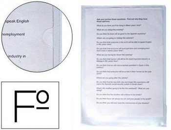 Carpeta dossier uñero plastico q-connect 180 mc folio transparente