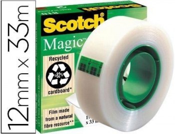 Cinta adhesiva scotch-magic 33 mt x 12 mm