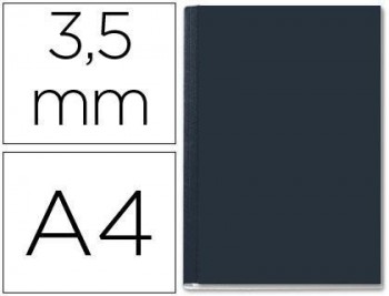 Tapa de encuadernacion channel rigida 35560 negra lomo aa capacidad 10/35 hojas