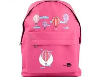 Cartera escolar liderpapel mochila globos color rosa 380x280x120mm