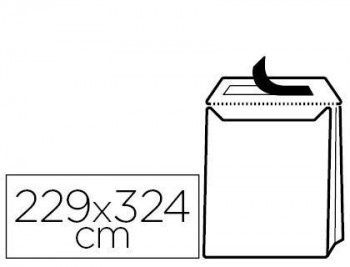 Sobre liderpapel bolsa fuelle kraft 229x324x30 mm solapa tira de silicona papel 120 gr caja de 50 un