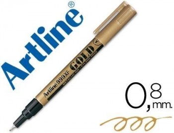 Rotulador artline marcador permanente tinta metalica ek-999 -punta redonda 0.8 mm   ORO / PLATA