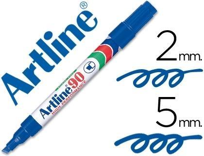 Rotulador artline marcador permanente ek-90 -punta biselada 5 mm -papel metal y cristal VARIOS COLOR