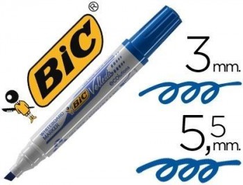 Rotulador bic velleda para pizarra -punta biselada 5.9 mm VARIOS COLORES