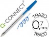Boligrafo transparente q-connect Trazo 0,7 VARIOS COLORES