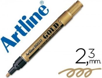 Rotulador artline marcador permanente tinta metalica ek-900-punta redonda 2.3 mm ORO /  PLATA