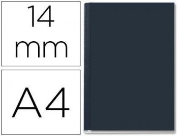 Tapa de encuadernacion channel rigida 35575 negra lomo c capacidad 106/140 hojas