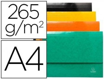 Subcarpeta cartulina lustrada con bolsa exacompta iderama din a4 colores surtidos 265 gr