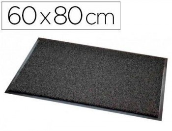 Alfombra para suelo paperflow texturizado antipolvo ecologica material reciclado gris 60x80 cm
