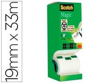 Cinta adhesiva scotch magic 33x19 mm pack de 8 unidades