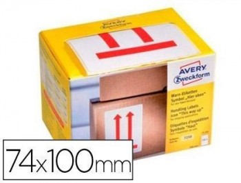 Etiqueta adhesiva avery alto 74x100 mm rollo de 200 unidades
