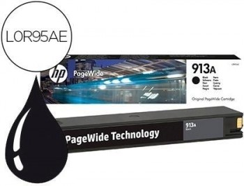 Ink-jet hp 913a pagewide 352 mfp 377 / p57750 / p55250 / 452 / 477 / 552 negro 3.500 pag