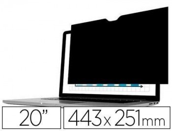 "Filtro para pantalla fellowes privacidad 20 "" privascreen panoramico 16:9 443x251 mm"