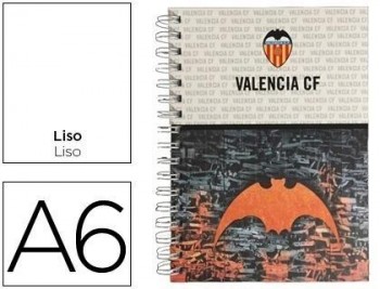 Cuaderno tapa color a6 96 hojas 70 g liso crema valencia cf