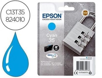 Ink-jet epson 35 t3582 pro wf-4720dwf / 4725dwf / 4730dtwf / 4740dtwf cian 650 paginas