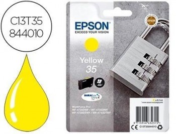 Ink-jet epson 35 t3584 pro wf-4720dwf / 4725dwf / 4730dtwf / 4740dtwf amarillo 650 paginas