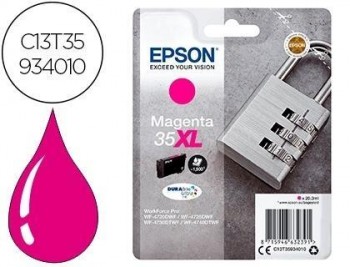 Ink-jet epson 35xl t3593 pro wf-4720dwf / 4725dwf / 4730dtwf / 4740dtwf magenta alta capacidad 1900 