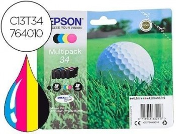 Ink-jet epson 34xl workforce pro wf-3720 / wf-3720dwf / wf-3725dwf pack negro amarillo cian y magent