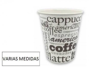 Vaso térmico cartón paquete de 50 unidades VARIAS MEDIDAS