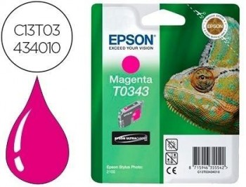 Ink-jet epson t0343 stylus photo 2100 / 2200 magenta 440 paginas