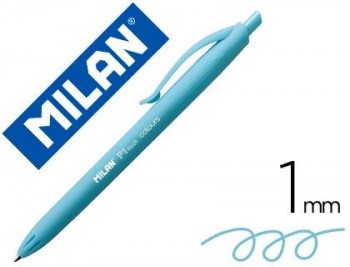 MILAN BOLÍGRAFO P1 TOUCH AZUL CLARO PUNTA RETRÁCTIL