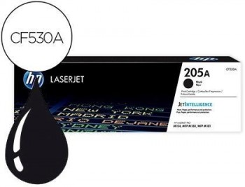 Toner hp 205a laserjet m 154a / 154nw / mfp m180n / 181fw negro 1100 paginas