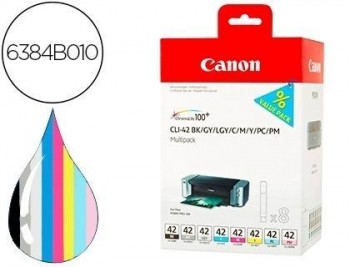 Ink-jet cli-42 canon pixma pro-100 / 100s multipack 8 colores bk /gy / lgy / c / m / y / pc / pm 13 