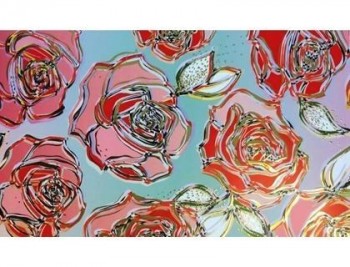 Papel regalo arguval turnowsky con relieve y holografia 50x70 cm papel 300 gr rosas
