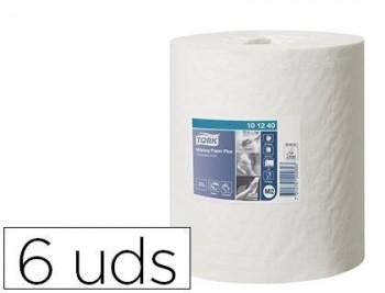 Papel secamanos tork extra ancho 215 mm largo 160 mt 2 capas para dispensador m2 paquete de 6 unidad