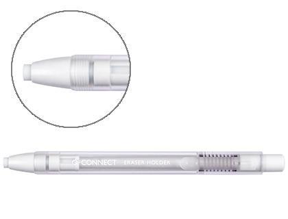 Portagomas q-connect con clip punta goma blanca redonda color blanco 5x90 mm