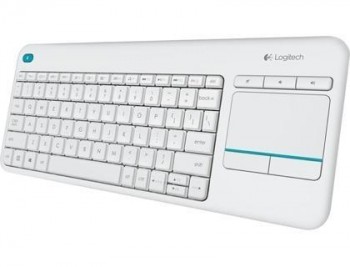 Teclado logitech k400 plus inalambrico touch pad blanco