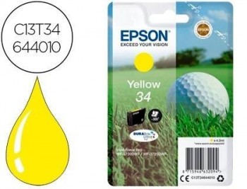 Ink-jet epson 34 workforce pro wf-3720 / wf-3720dwf / wf-3725dwf amarillo 300 paginas