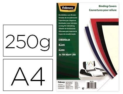 Tapa de encuadernacion fellowes din a4 carton chromolux 250 gr pack de 100 unidades VARIOS COLORES