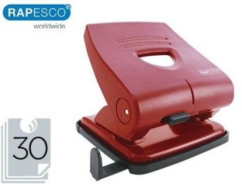 TALADRADOR RAPESCO 827-P ROJO 2 TALADROS CAPACIDAD 30 HOJAS