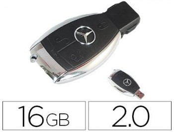 MEMORIA USB TECHONETECH FLASH DRIVE 16 GB 2.0 LLAVE MERCEDES