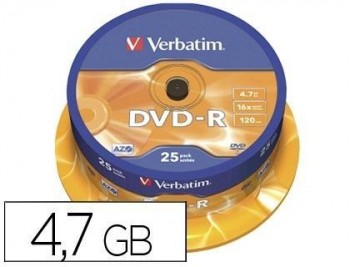 DVD-R VERBATIM VARIOS FORMATOS DE PRESENTACION