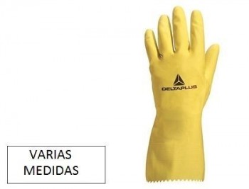 Guantes deltaplus de nitrilo desechable negro caja de 100 unidades talla 6-7