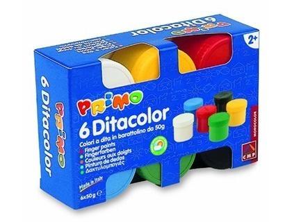 Pintura de dedos primo caja de 6 unidades colores surtidos VARIOS GRM