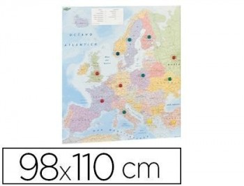 Mapa mural faibo europa plastificado enrollado 110x98 cm
