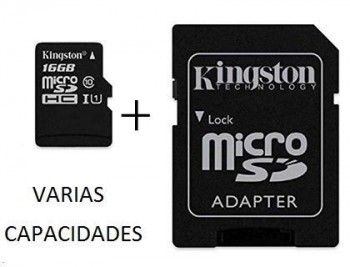 Memoria SD  Micro Kiingston con adaptador VARIAS CAPACIDADES