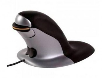 Raton fellowes penguin inalambrico ambidiestro 2 botones 1200 dpi tamaño s negro/plata