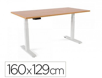 MESA ROCADA REGULABLE EN ALTURA ELECTRICAMENTE HASTA 129 CM ESTRUCTURA DE ACERO TABLERO 160 CM COLOR