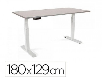 MESA ROCADA REGULABLE EN ALTURA ELECTRICAMENTE HASTA 129 CM ESTRUCTURA DE ACERO TABLERO 180 CM COLOR