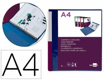 CARPETA LIDERPAPEL CANGURO 2 ANILLAS 25 MM MIXTAS POLIPROPILENO DIN A4