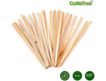 PALETINA AGITADORA DE MADERA 14 CM PARA EL CAFE CON FUNDA INDIVIDUAL BOLSA DE 1000 UNIDADES