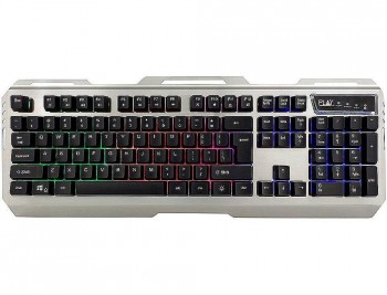 TECLADO EWENT GAMING RETROILUMINADO 12 TECLAS MULTIMEDIA USB QWERTY COLOR ALUMINIO