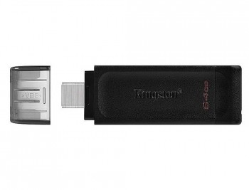 MEMORIA KINGSTON DATA TRAVELER 70 USB 3.2 + TIPO C 64 GB COLOR NEGRO