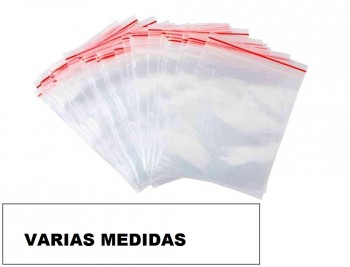 BOLSA PLASTICO AUTOCIERRE Q-CONNECTPAQUETE DE 100 UNIDADES