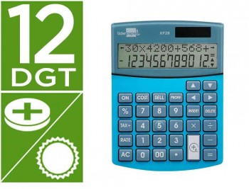 Calculadora liderpapel sobreme sa xf28 12 digitos dos lineas coste venta margen y tasas solar y pila