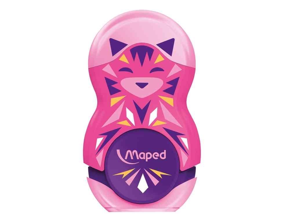 SACAPUNTAS PLASTICO MAPED 1 USO CON GOMA DE BORRAR LOOPY MINI CUTE